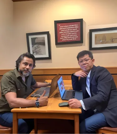 Pinakin Soni in a meeting