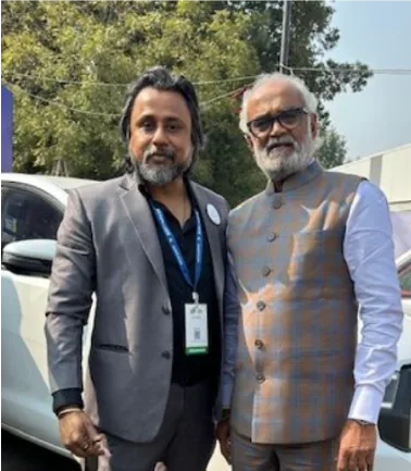 Pinakin Soni at an event with a guest