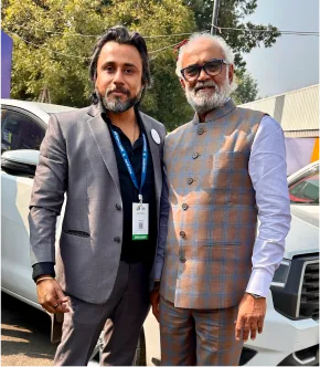 Pinakin Soni at an event with a guest
